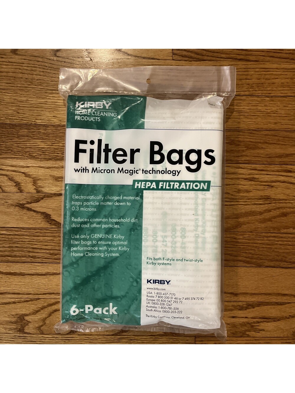 Kirby MicronMagic Hepa Filter/MicroAllergen Plus Bags 6pk Universal Style 204814